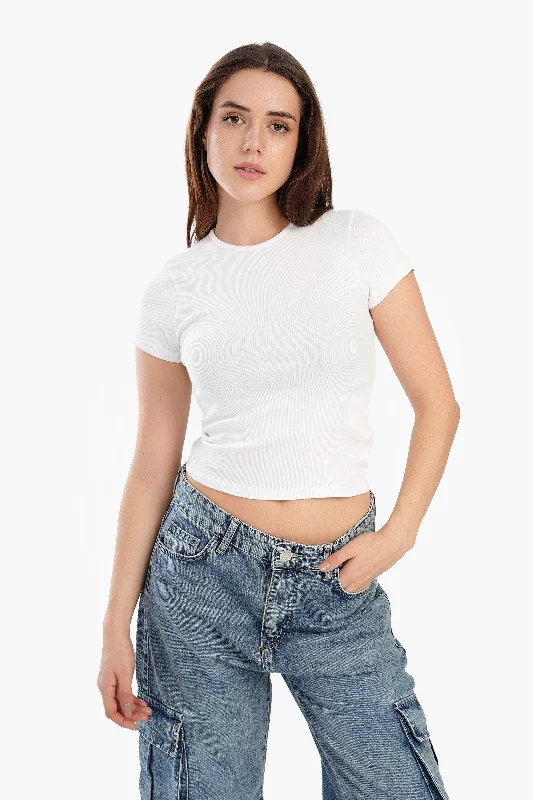 Weekend Special Ribbed Round Neck Top