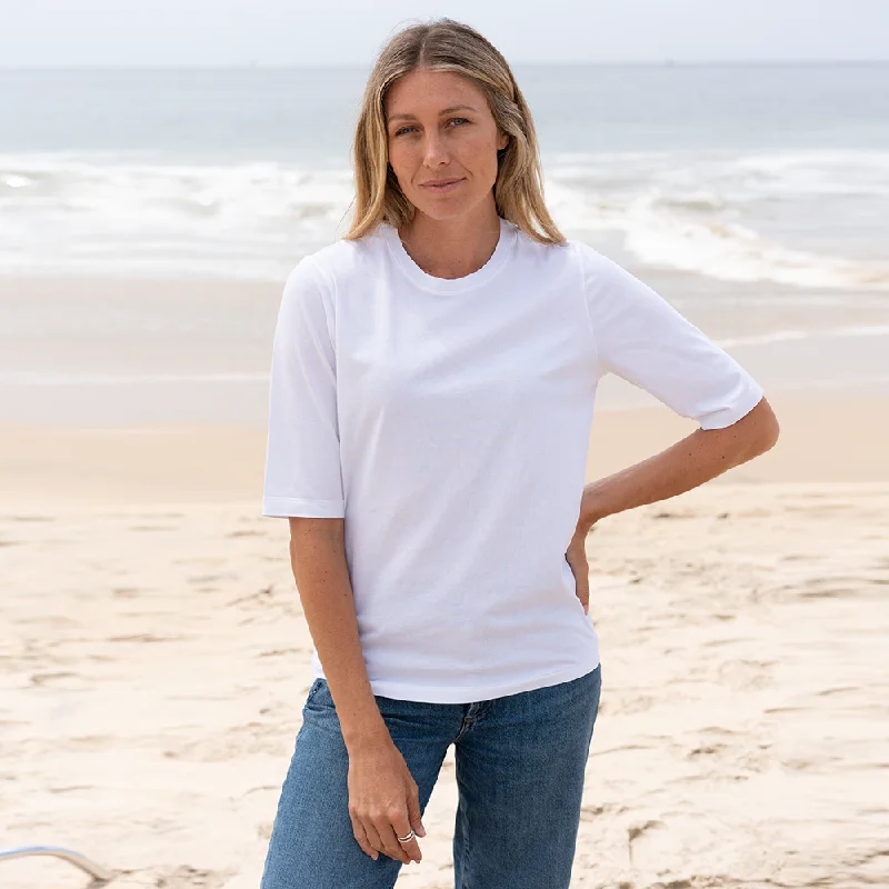 Weekend Extravaganza: Shop Now Womens Elbow Sleeve Crew Neck