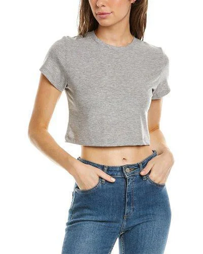 Weekend Shopping Bliss Ribbed cropped crew