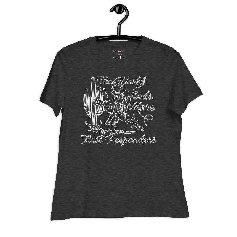 Weekend Deals That Impress TWNM- First Responders Relaxed T- Shirt Dark Colors