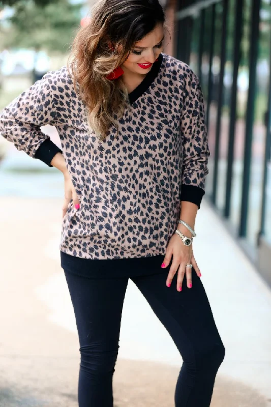 Quick Deals Cooper Leopard Tunic Top