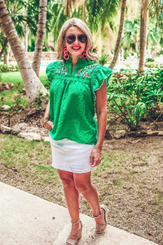 Super Bargain Costa Maya Embroidered Top
