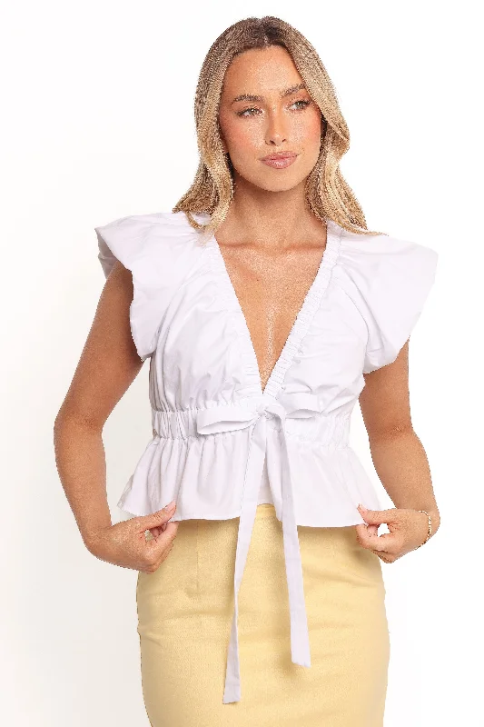 Stock Clearance Moira Top - White