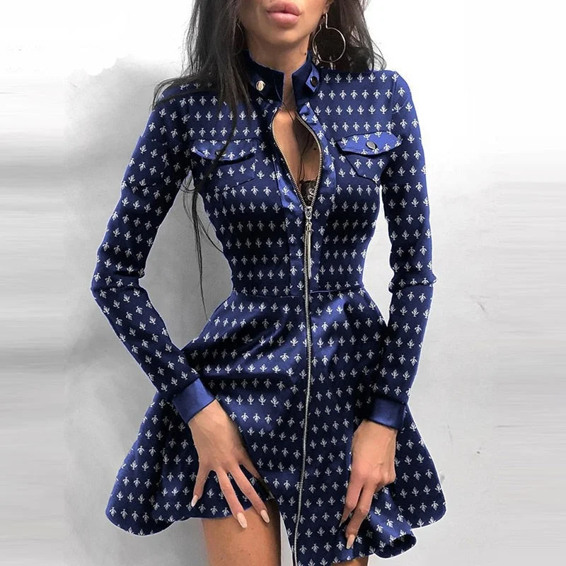 Weekend Savings Spectacular Sexy Stand Collar Print Zipper Long Sleeves Mini Dress Casual Autumn Winter Fashion Pocket Pu Leather Dress Elegant Slim Dresses Weekend Savings Spectacular Sexy Stand Collar Print Zipper Long Sleeves Mini Dress Casual Autumn Winter Fashion Pocket Pu Leather Dress Elegant Slim Dresses