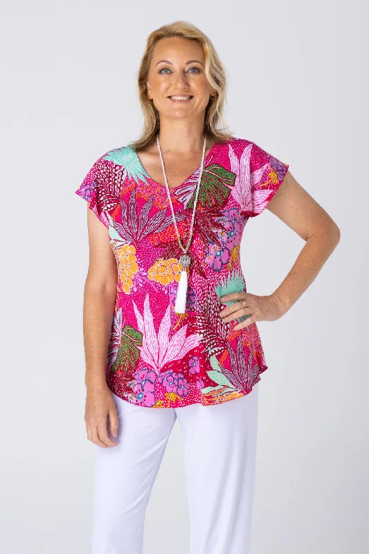 Amazing Value Maui Print Short Sleeve Jersey Top