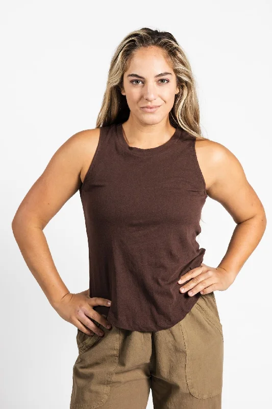 Weekend Bargains to Celebrate Organic Tank Top - Chocolate