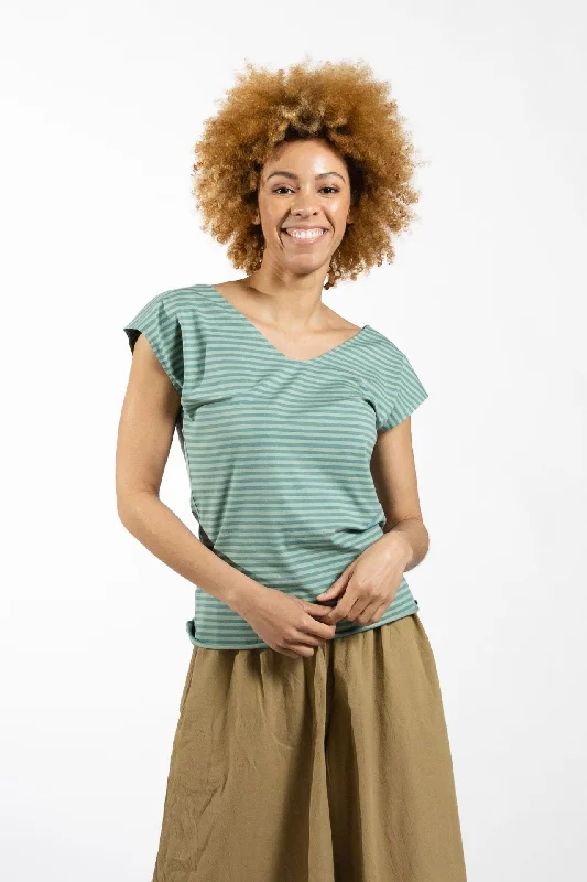 Weekend Specials to Celebrate Striped Mimi Top - Ocean
