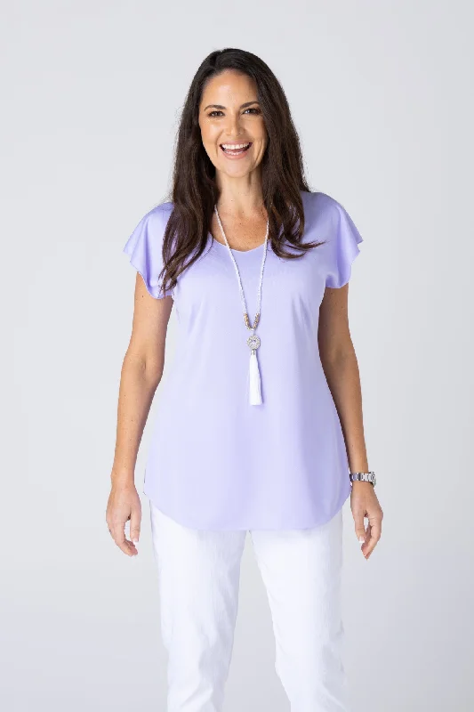 Weekend Specials Just for You Lilac Activewear Short Sleeve Top