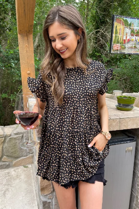 Special Buy Sippin' Merlot Babydoll Top