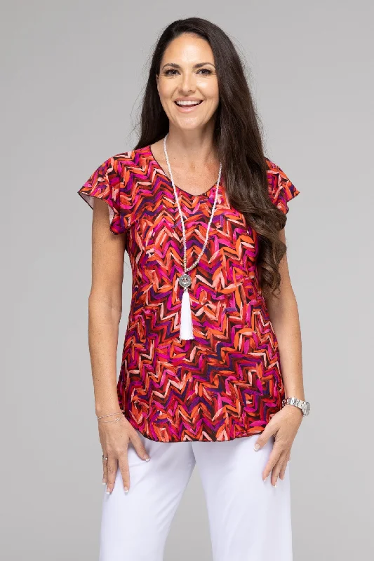 The Best Prices Lipstick Print Short Sleeve Jersey Top