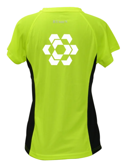 Big Savings Women's Reflective Short Sleeve Shirt - Fractured Hexagon