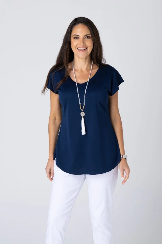 Flash Deal Navy Activewear Short Sleeve Top