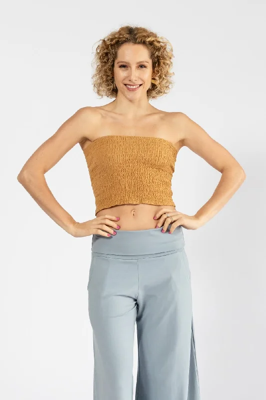 Make Your Weekend Count with Savings Strapless Top - Clay