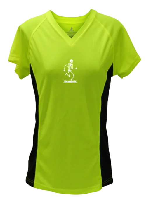 Weekend Deals to Make You Smile Women's Reflective Short Sleeve Shirt - Skeleton