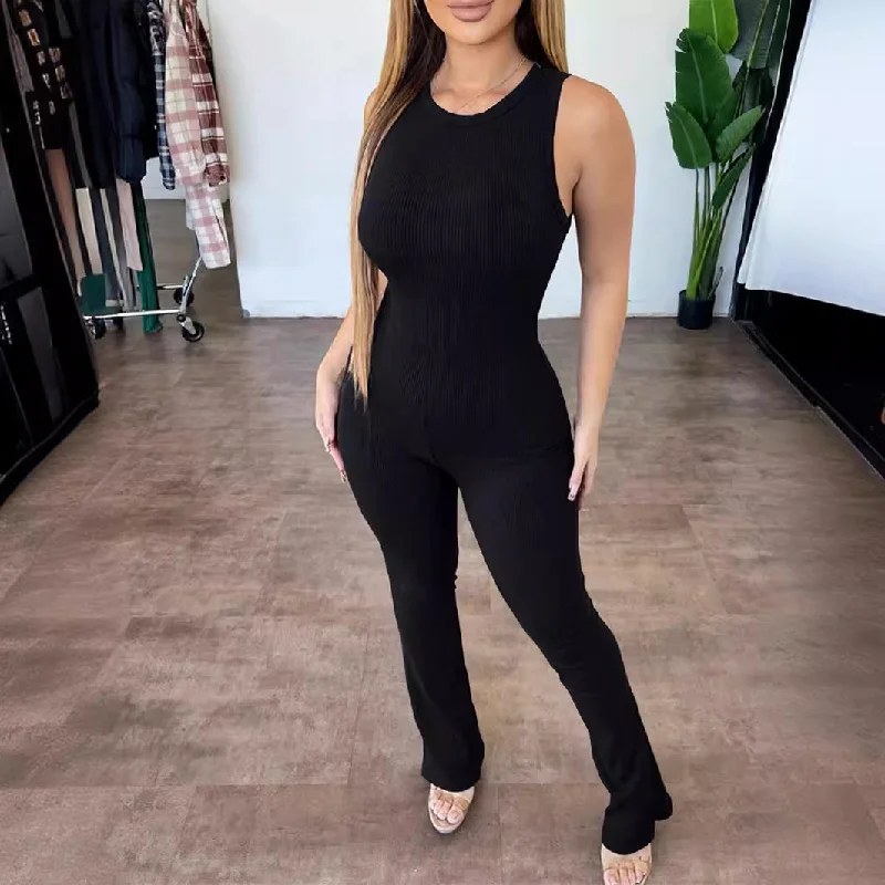 Special Discount SIXSR T108 2025 women's clothing, comfortable sleeveless zipper slim-fitting high-waisted micro-pull jumpsuit Special Discount SIXSR T108 2025 women's clothing, comfortable sleeveless zipper slim-fitting high-waisted micro-pull jumpsuit