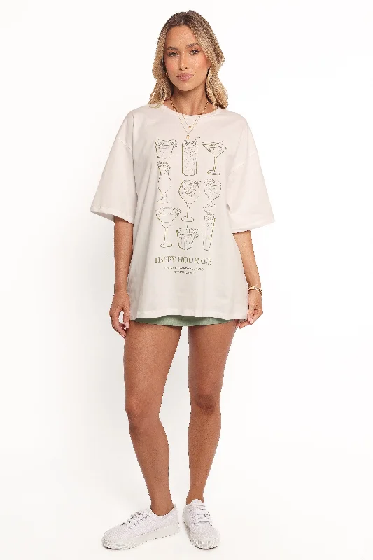 Your Weekend, Your Savings Happy Hour Tee - White