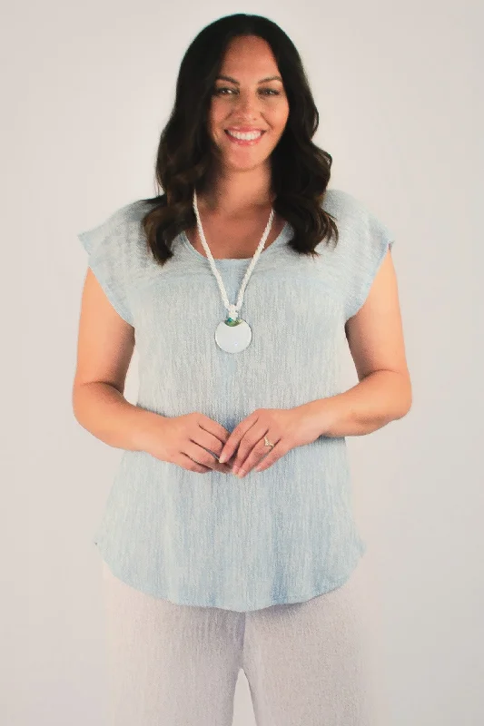 Weekend Bargains to Grab Ice Haven Poly/Rayon Knit Feature Stitched Top