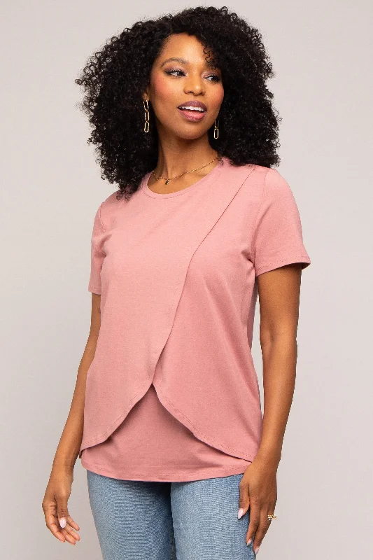 Weekend Savings Spectacular Mauve Bravado Designs Short Sleeve Nursing Top
