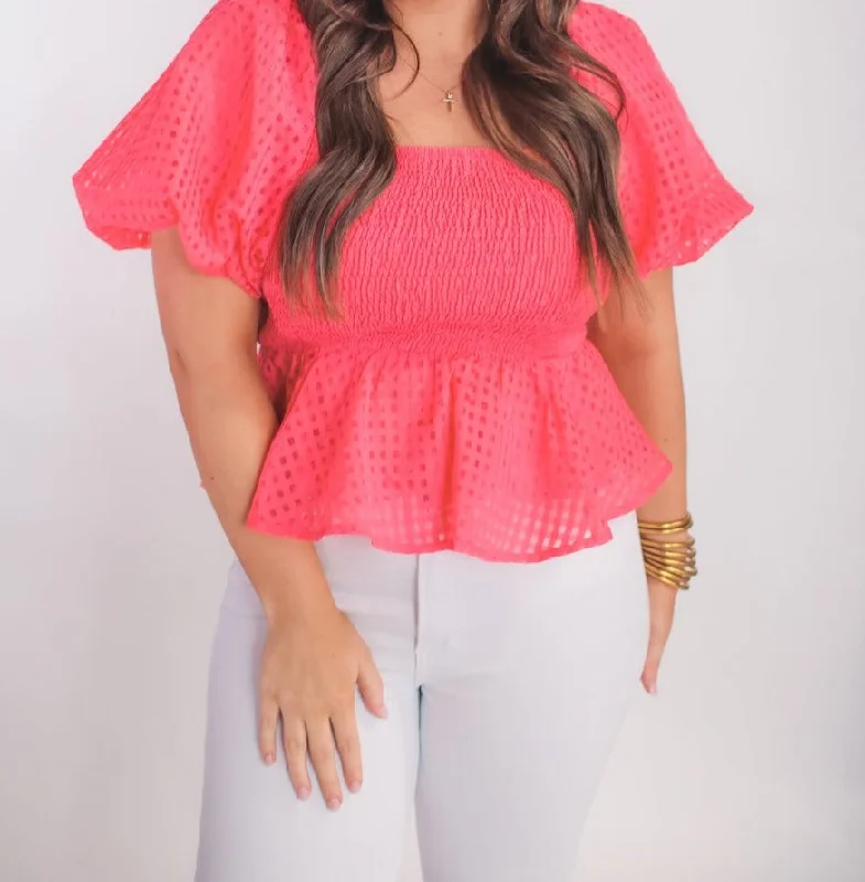 Super Savings Love Letter Peplum Top