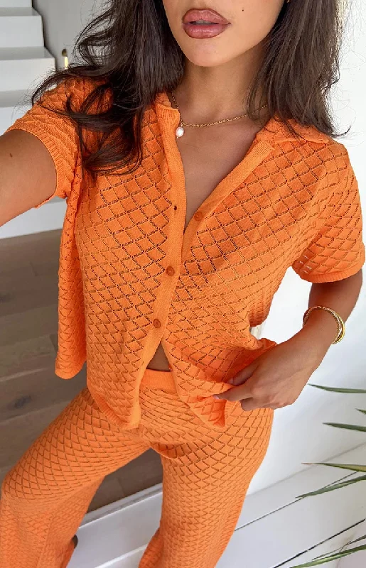 Today Only Zaida Orange Knit Top