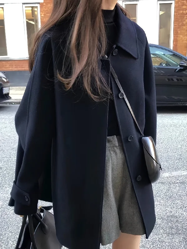 Weekend Deals to Brighten Your Day Sixsr Solid Double Breasted Lapel Neck Coat, Vintage Long Sleeve Skinny Coat For Winter, Women's Clothing Weekend Deals to Brighten Your Day Sixsr Solid Double Breasted Lapel Neck Coat, Vintage Long Sleeve Skinny Coat For Winter, Women's Clothing
