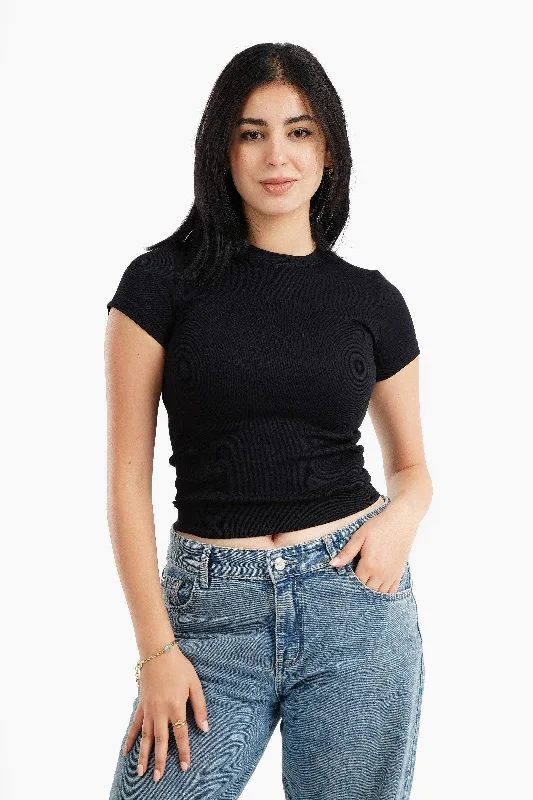 Markdown Sale Microfiber Short Sleeves Top