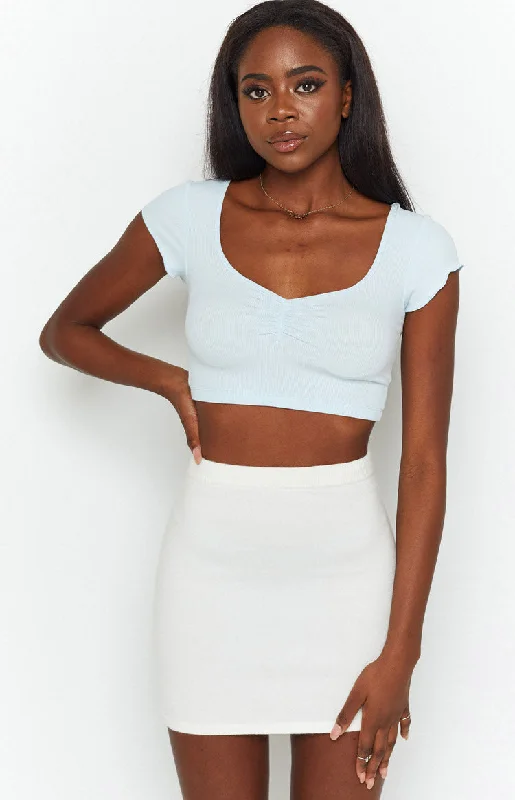 Lowest Price Make It Crop Blue