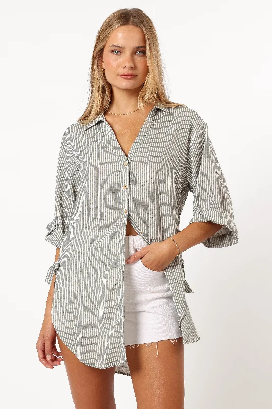 Act Fast Wren Oversized Shirt - Olive