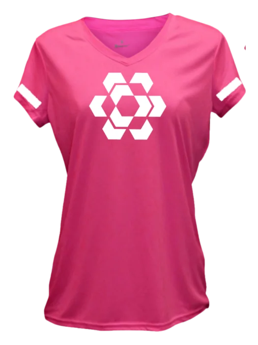 Weekend Deals That Wow Women's Reflective Short Sleeve Shirt - Diamond Hexagon Combo