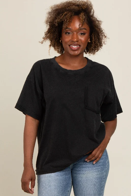 Now or Never Charcoal Vintage Wash Oversized Tee