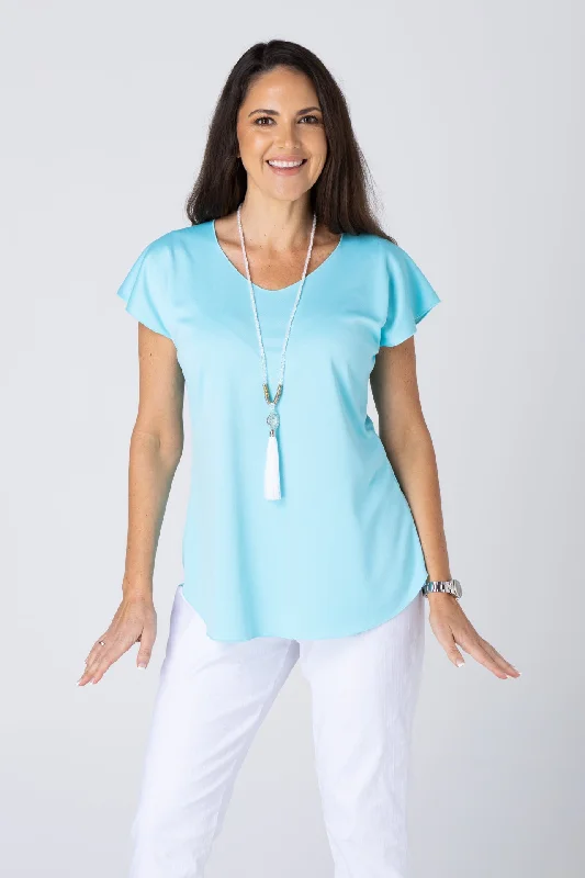 Weekend Bargains Await You Aqua Activewear Short Sleeve Top