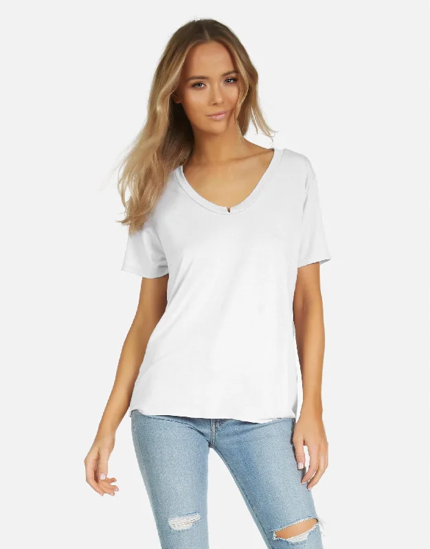 Final Clearance Delano Core Boyfriend Tee White