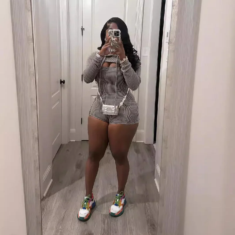 Weekend Offers That Excite SIXSR T021 Europe, America, spring and summer two wear women's one-piece shorts two-piece fashion super short long-sleeved Weekend Offers That Excite SIXSR T021 Europe, America, spring and summer two wear women's one-piece shorts two-piece fashion super short long-sleeved