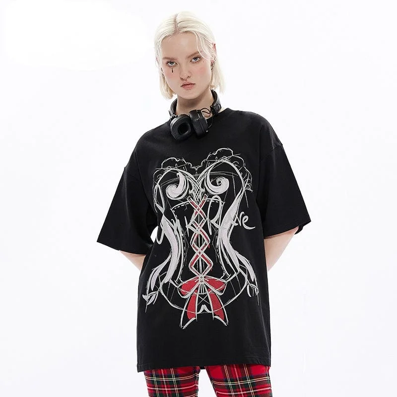 Big Savings Women's Grunge Bloody Mary Printed Casual Tee