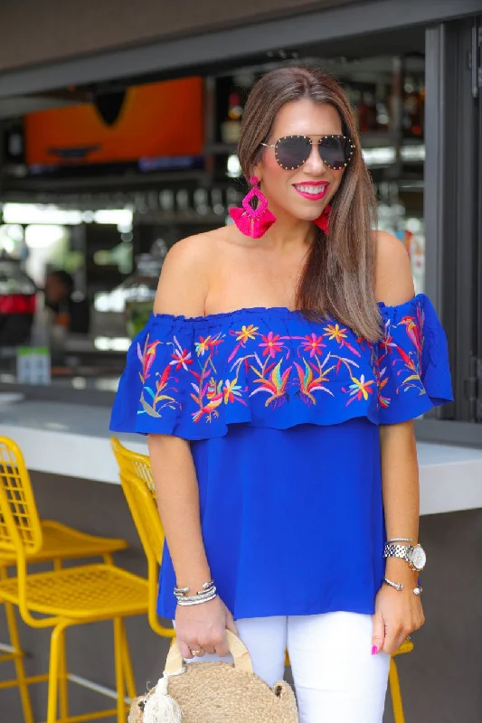 Make Your Weekend Count with Savings Leilani Floral Print Off the Shoulder Top