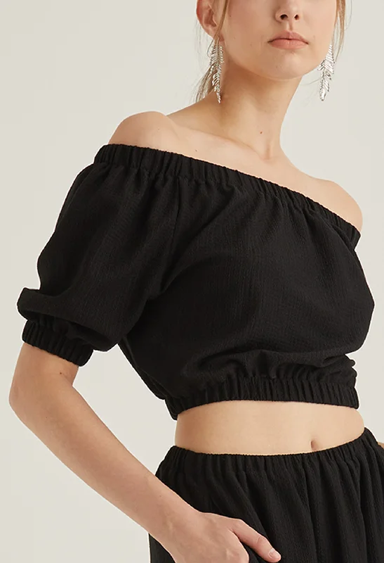 Weekend Discounts to Celebrate Off Shoulder Vintage Crop Top