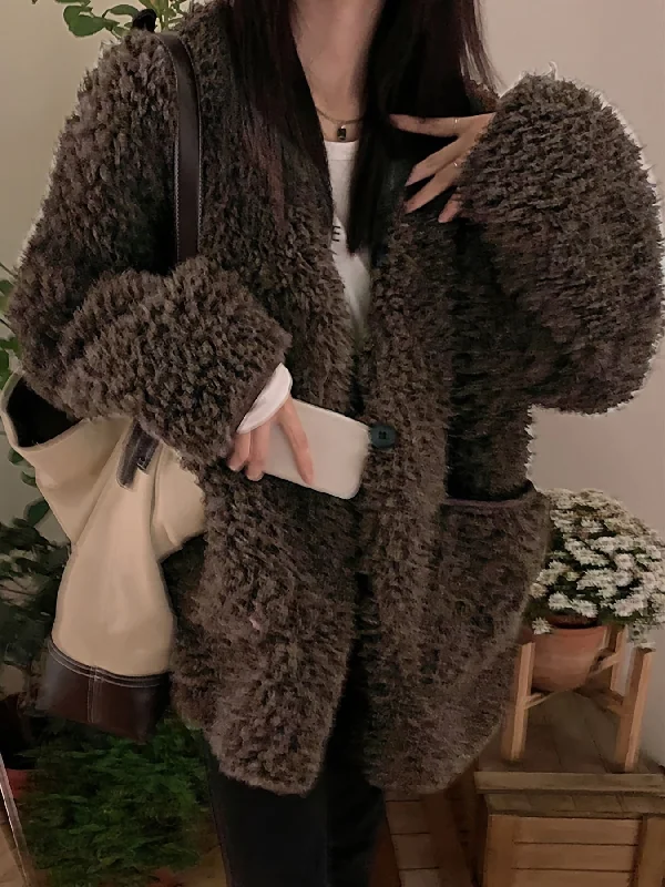 Crazy Savings Sixsr Faux Fur Open Front Coat, Casual Long Sleeve Winter Warm Outerwear, Women's Clothing Crazy Savings Sixsr Faux Fur Open Front Coat, Casual Long Sleeve Winter Warm Outerwear, Women's Clothing