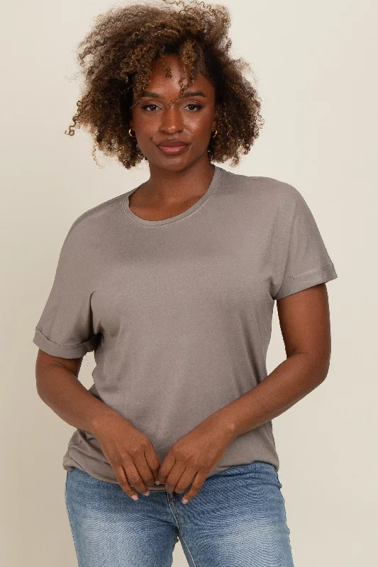 Now Available Taupe Relaxed Fit T-Shirt