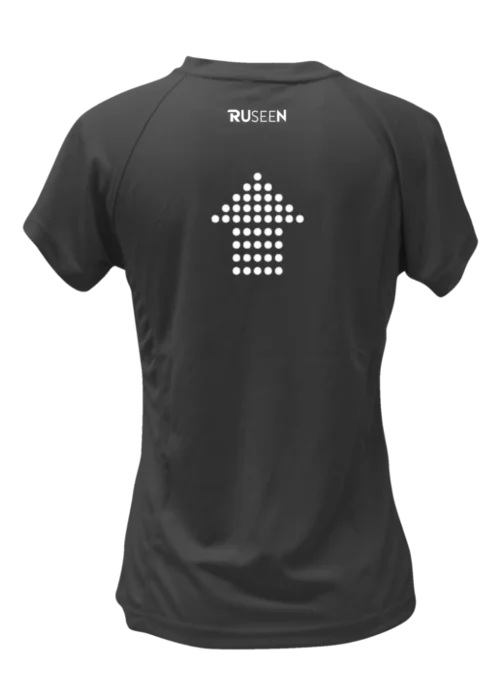 Hurry Up Women's Reflective Short Sleeve Shirt - Dotted Arrows