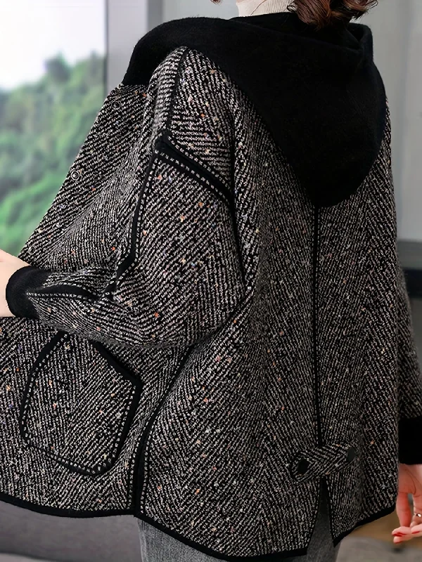 Weekend Deals You Can't Resist Sixsr Button Front Hooded Jacket, Casual Long Sleeve Outerwear With Pockets, Women's Clothing Weekend Deals You Can't Resist Sixsr Button Front Hooded Jacket, Casual Long Sleeve Outerwear With Pockets, Women's Clothing