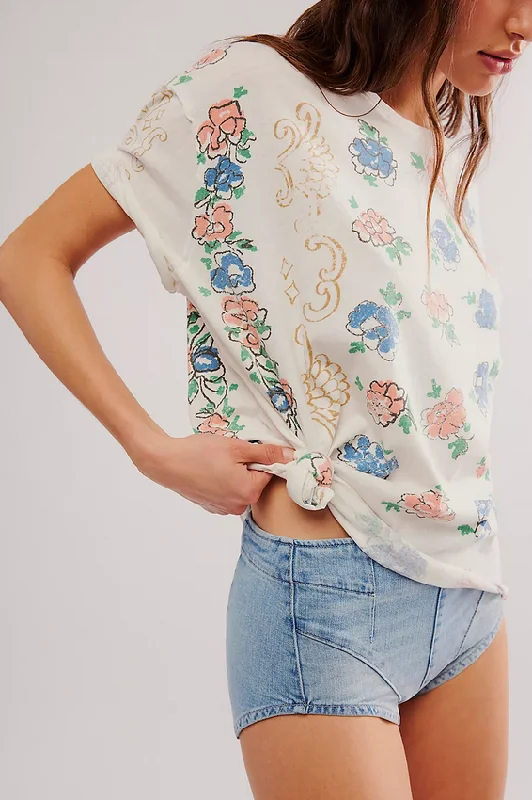 Weekend Bargains to Indulge In Free People Nina Boheme Printed Tee - Final Sale 25% off in cart