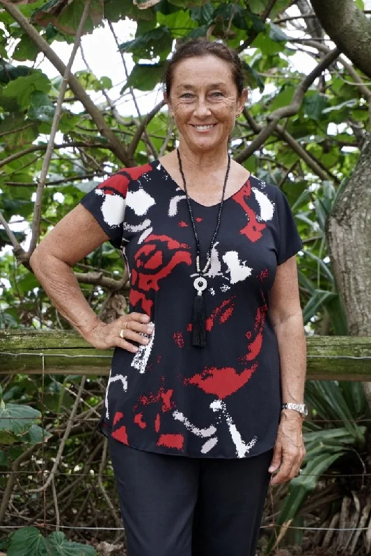 Amazing Value Fuji Print Short Sleeve Jersey Top