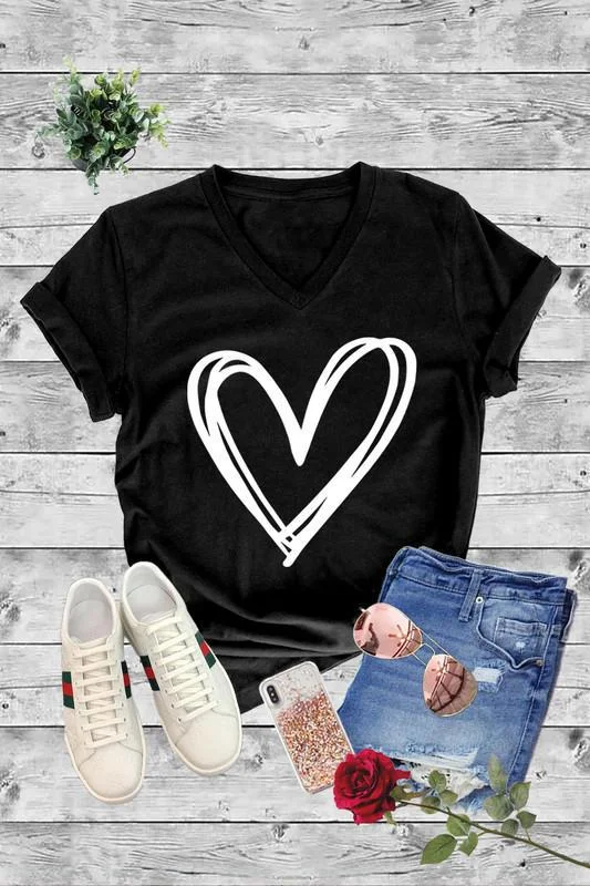 Weekend Discounts You Deserve Layered Heart Tee