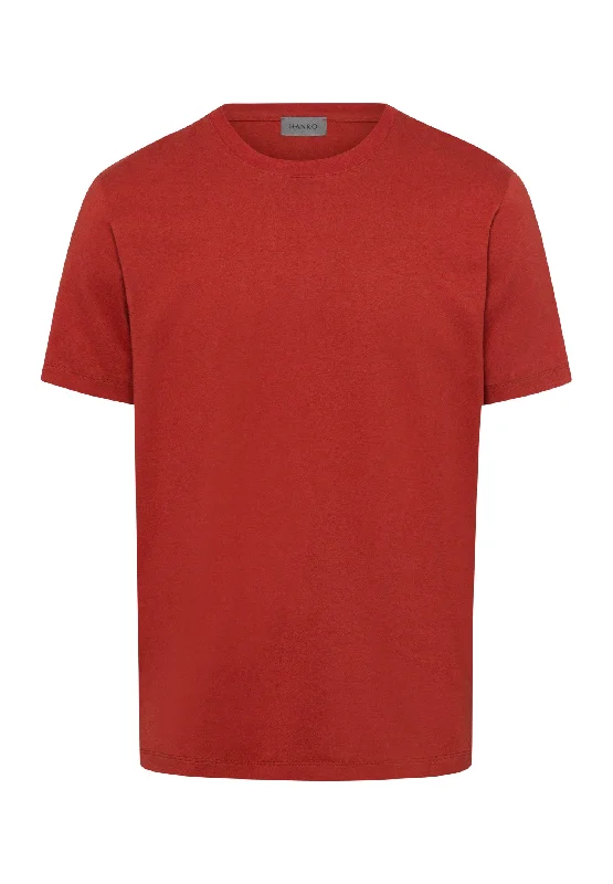 Living Shirts Jersey Cotton Crew Neck T-Shirt | Red Ochre 75050-2422