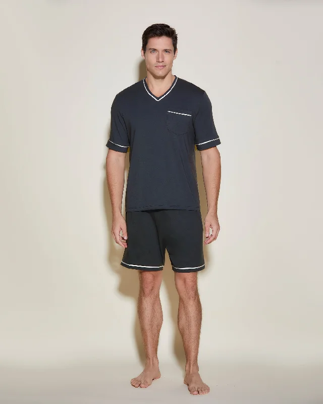 Kurzärmeliges Top & Shorts Pyjama-Set Für Männer