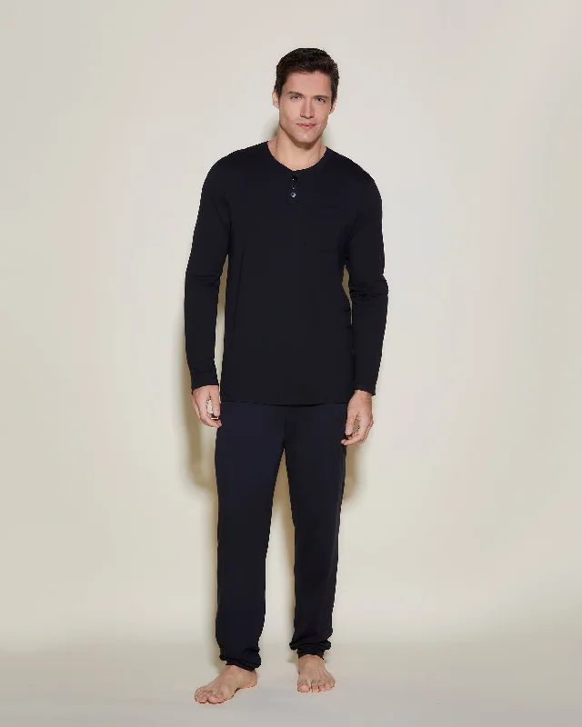 Bargain Alert Conjunto De Pijama Para Hombre Con Camiseta Henley Y Pantalones Joggers Bargain Alert Conjunto De Pijama Para Hombre Con Camiseta Henley Y Pantalones Joggers