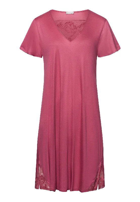 Eva TENCEL™ Lace Accented Nightgown | Rose Wine 74886-2414