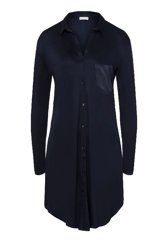Massive Savings Grand Central TENCEL™ and Silk Sleep Shirt | Deep Navy 77420-1610