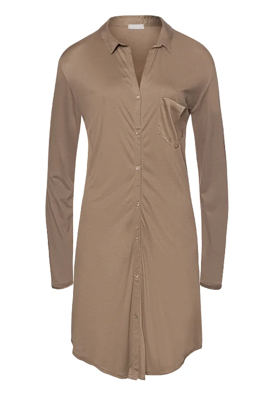 Act Fast Grand Central TENCEL™ and Silk Sleep Shirt | Taupe 77420-2847