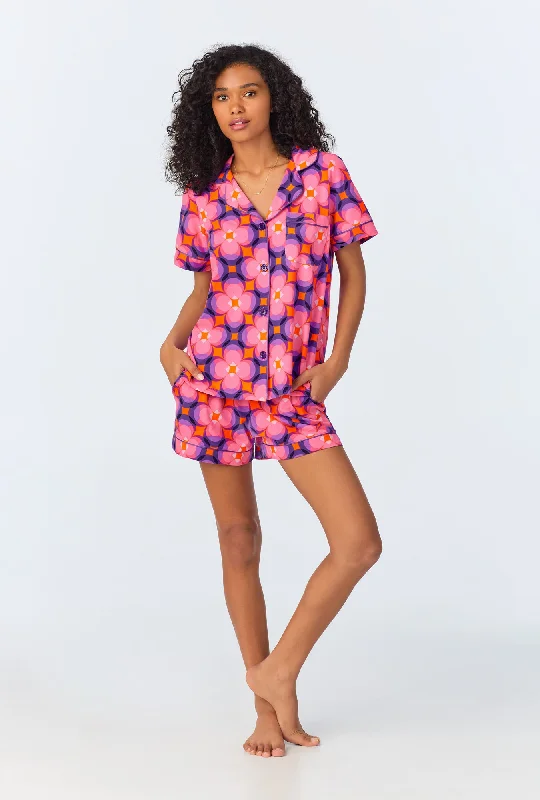 Unbeatable Prices BedHead x Trina Turk Space Cat Short Sleeve Classic Shorty Stretch Jersey PJ Set